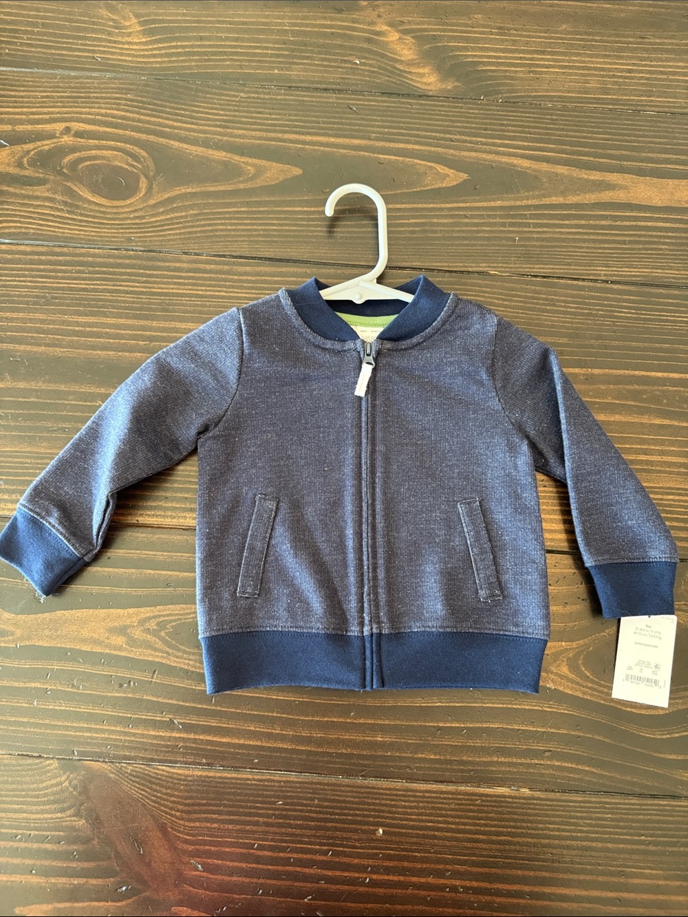 Carter's Navy Blue Zip-Up Bomber Jacket